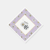 Daisy Birthday Napkin - Wild One - Paars Servet (Hoek)