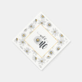 Daisy Birthday Napkin - Wild One - White Servet (Hoek)
