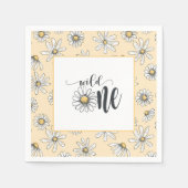 Daisy Birthday Napkin - Wild One - Yellow Servet (Voorkant)