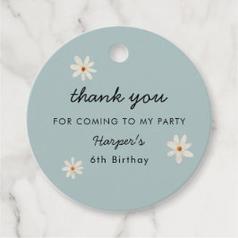 Daisy Birthday Party Bedankjes Labels
