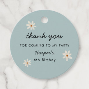 Daisy Birthday Party Bedankjes Labels