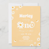 Daisy Birthday Party Bohemian Floral 1 september  Kaart (Voorkant)