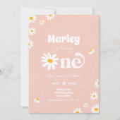 Daisy Birthday Party Bohemian Floral 1 september Kaart (Voorkant)