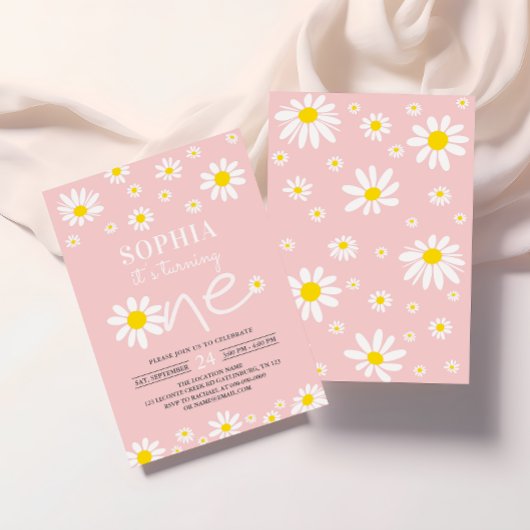 Daisy Birthday Party Bohmian Eerste Verjaardag Kaart