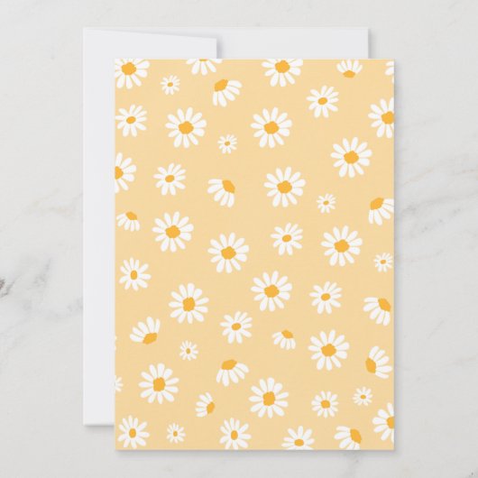 Daisy Birthday Party Bohmian Four Ever Wild Kaart (Achterkant)