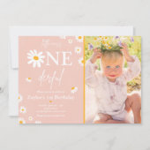 Daisy Birthday Party Bohmian Little Miss Onederful Kaart (Voorkant)