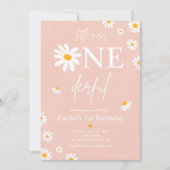 Daisy Birthday Party Bohmian Little Miss Onederful Kaart (Voorkant)