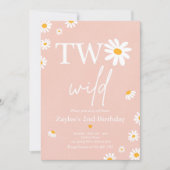 Daisy Birthday Party Bohmian Two Wild 2e verjaarda Kaart (Voorkant)