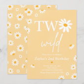 Daisy Birthday Party Bohmian Two Wild 2e verjaarda Kaart (Voorkant / Achterkant)
