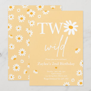 Daisy Birthday Party Bohmian Two Wild 2e verjaarda Kaart
