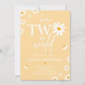 Daisy Birthday Party Bohmian Two Wild 2e verjaarda Kaart (Voorkant)