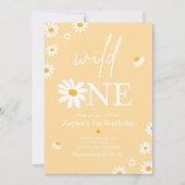 Daisy Birthday Party Bohmian Wild One 1e verjaarda Kaart (Voorkant)