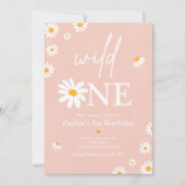 Daisy Birthday Party Bohmian Wild One 1e verjaarda Kaart (Voorkant)