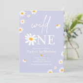 Daisy Birthday Party Bohmian Wild One 1e verjaarda Kaart (Staand voorkant)