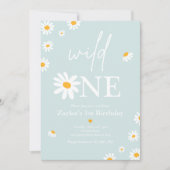 Daisy Birthday Party Bohmian Wild One 1e verjaarda Kaart (Voorkant)