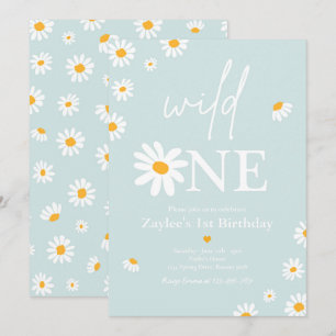 Daisy Birthday Party Bohmian Wild One 1e verjaarda Kaart