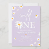 Daisy Birthday Party Bohmian Wild One 1e verjaarda Kaart (Voorkant)