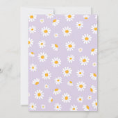Daisy Birthday Party Bohmian Wild One 1e verjaarda Kaart (Achterkant)