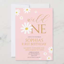 Daisy Birthday Party Bohmian Wild One 1e verjaarda Kaart