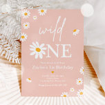 Daisy Birthday Party Bohmian Wild One 1e verjaarda Kaart<br><div class="desc">Daisy Birthday Party Bohmian Wild One 1st Birthday Uitnodiging Alle design zijn © PIXEL PERFECTION PARTY LTD</div>