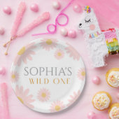 Daisy Birthday Party Bohmian Wild One 1e verjaarda Papieren Bordje (Feest)
