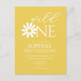 Daisy Birthday Party Bohmian Wild One 1st Birthday Briefkaart