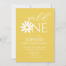 Daisy Birthday Party Bohmian Wild One 1st Birthday Kaart