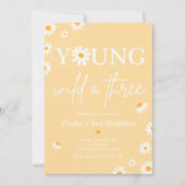 Daisy Birthday party Bohmian Young Wild en Drie Kaart (Voorkant)