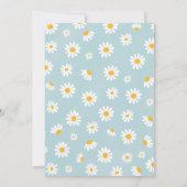 Daisy Birthday Party Boho Groovy One 1e verjaardag Kaart (Achterkant)