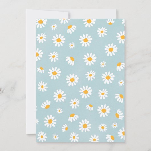 Daisy Birthday Party Boho Groovy One 1e verjaardag Kaart (Achterkant)