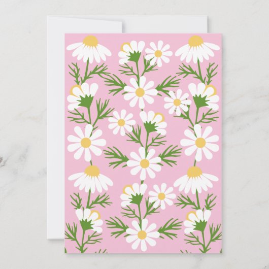 Daisy Birthday Party Boho One 1e verjaardag Kaart (Achterkant)