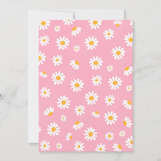 Daisy Birthday Party Boho Two Groovy 2e verjaardag Kaart (Achterkant)