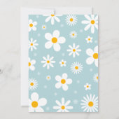 Daisy Birthday Party Boho Two Wild 2e verjaardag Kaart (Achterkant)