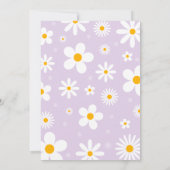 Daisy Birthday Party Boho Two Wild 2e verjaardag Kaart (Achterkant)