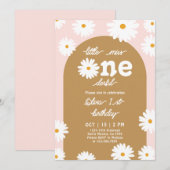 Daisy Birthday Party Invitation Kaart (Voorkant / Achterkant)