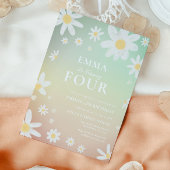 Daisy Birthday Party Invitation Kaart