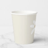 Daisy Birthday Party Paper Cups in Beige Papieren Bekers (Rechts)