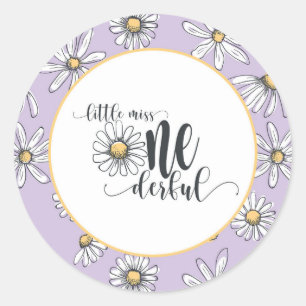Daisy Birthday Sticker - Little Miss ONEderful - P