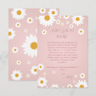 Daisy Birthday Thank You Card Bedankkaart
