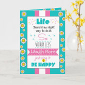 Daisy Birthday Wenskaart Kaart (Gele Bloem)