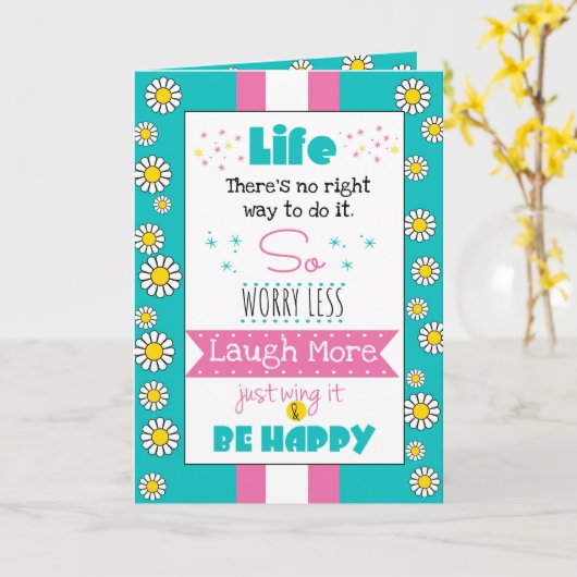 Daisy Birthday Wenskaart Kaart (Gele Bloem)