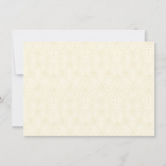 Daisy Black Yellow, Ivory Wedding Save the Date (Achterkant)