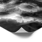 Daisy Blanket Flower Black en White Abstract Poster (Hoek)
