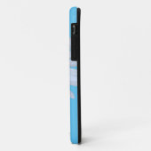 Daisy Blauw Wit Script Hoesje-Mate iPhone Case (Achterkant/links)