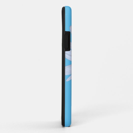 Daisy Blauw Wit Script Hoesje-Mate iPhone Case (Achterkant/rechts)
