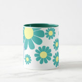 Daisy Blauwgroen Monogram Mok (Midden)