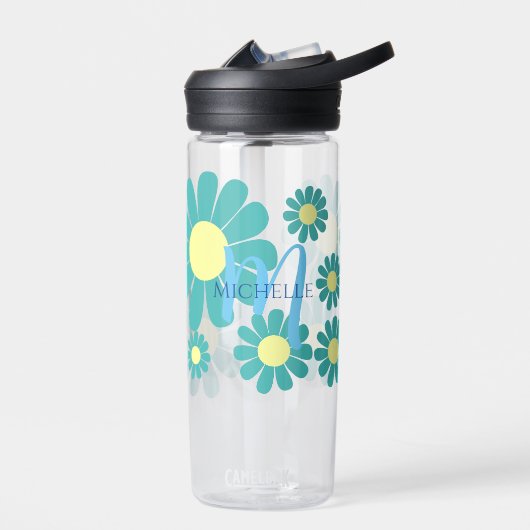 Daisy Blauwgroen Monogram Waterfles (Links)