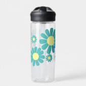 Daisy Blauwgroen Monogram Waterfles (Voorkant)