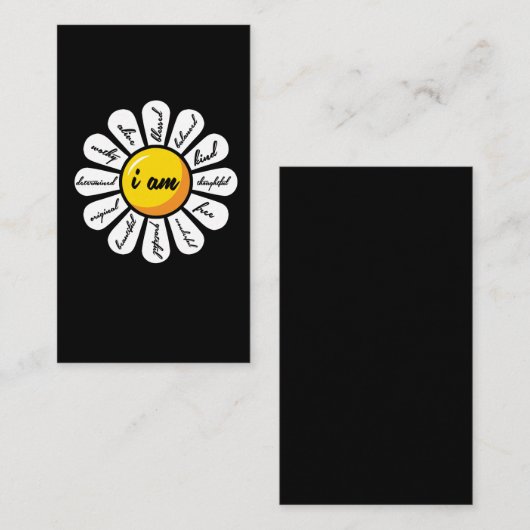 Daisy - Bloedpositieve bevestiging Visitekaartje (Voorkant / Achterkant)