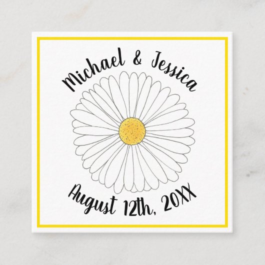 Daisy Bloem Bloemen Daisies Petals Tuin Feest Informatiekaartje (Voorkant)